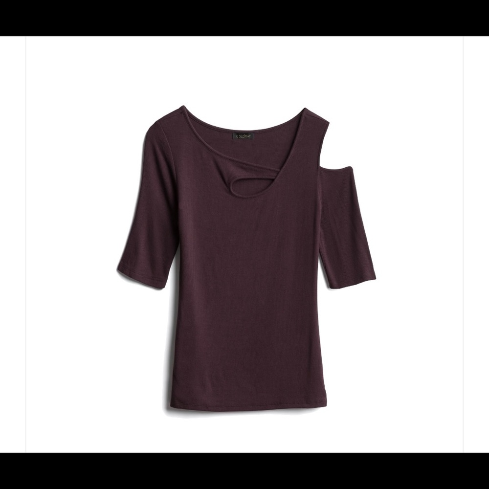 Fatima Asymmetric Cold Shoulder Top NWT